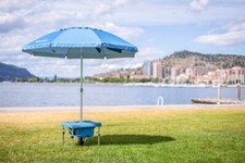 Outdoor Shelter Garden Parasol Rain Sun Shade Folding Picnic Table No Chairs