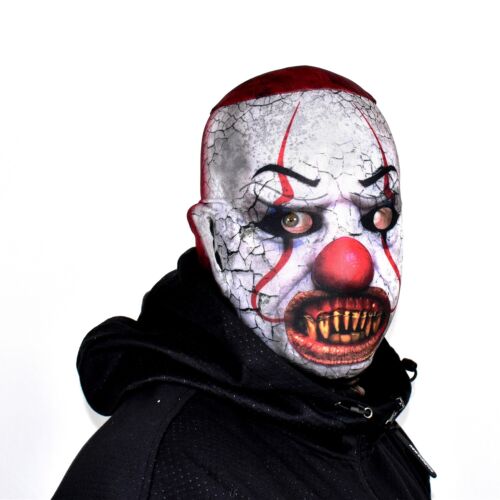 3D Effekt Gesicht Skin - Rot Haar Killer Clown - Stoff - Halloween Maske - Bild 2 von 12