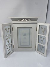 Floral Clear Glass Photo Frame Lavander Blue Dried Pressed Flowers