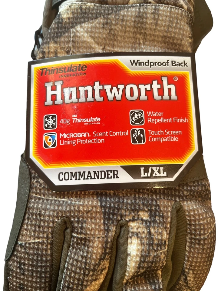 Huntworth Commander Thinsulate Windproof Back Water Repellent Finish Camo Gloves - Image 3 of 3