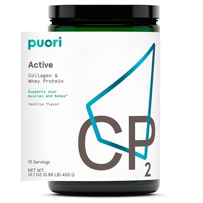 Puori Whey Protein Powder with Collagen CP2 Active Pasture Raised Grass-Fed &...