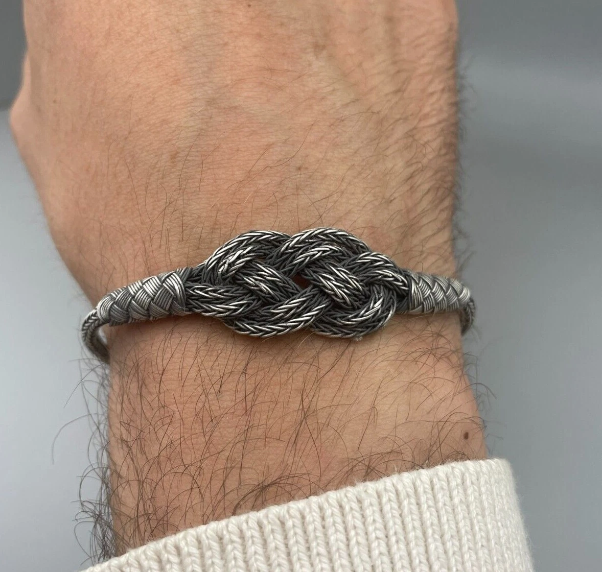 Silver rope bracelet womens sale