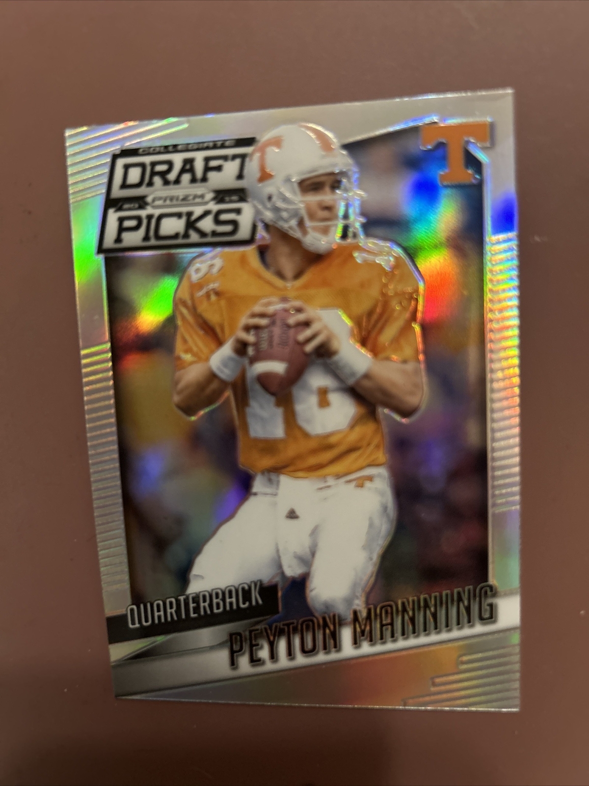 2015 PANINI SILVER PRIZM REFRACTOR PEYTON MANNING QB TENNESSEE/BRONCOS CARD#81