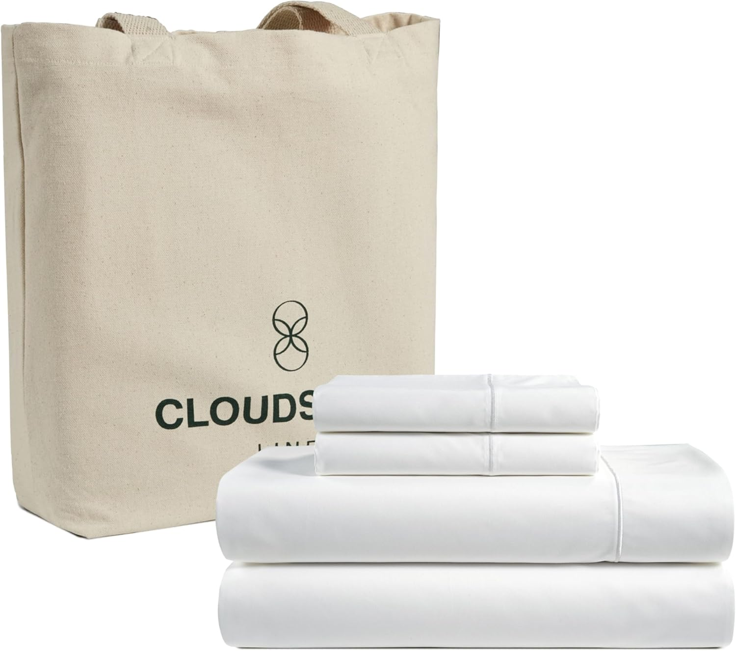 100% Egyptian Cotton Sheets Queen Size Bed Set - 4 Pcs, White Queen Sheet Set |