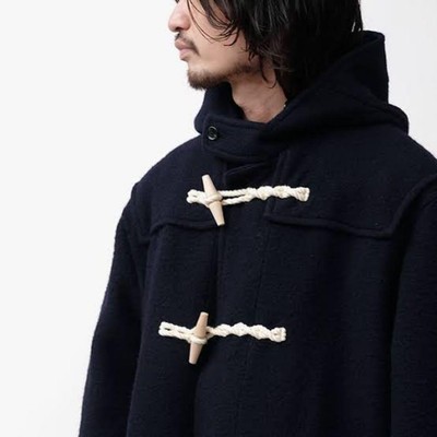 Blurhms Wool Melton Duffle Coat SG Size 3 Dark Navy Mid Blurhms Wool Melton Duffle Coat SG Size 3 Dark Navy Mid