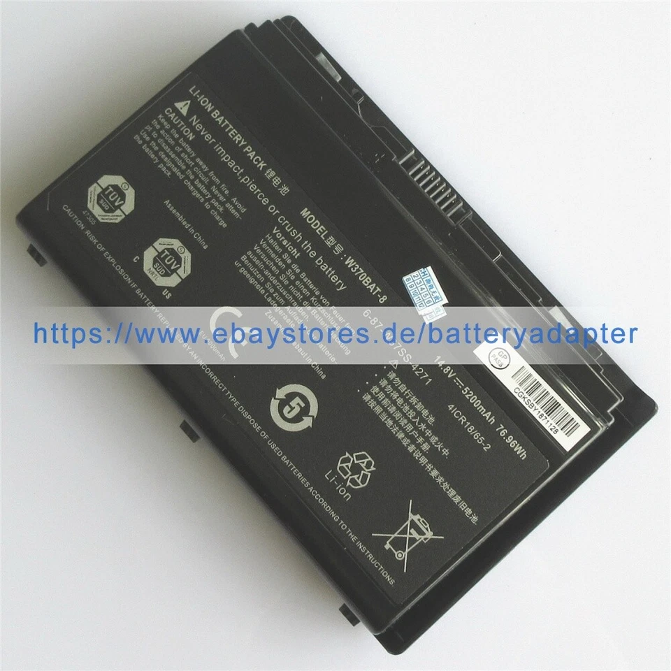 Original W370BAT-8 Akku Batterie für CLEVO W355SS W370SS W370ST W355ST NP7358 - Bild 2 von 4