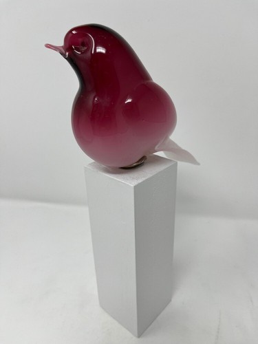 Vintage Murano Glas Vogel auf Sockel - Bild 9 von 9
