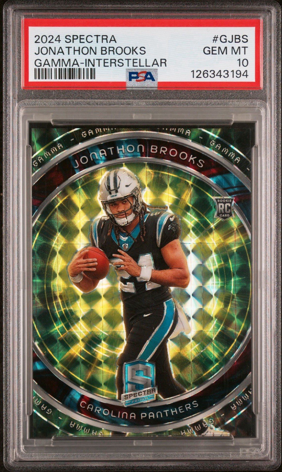 Jonathon Brooks Panini Spectra Gamma #GJBS Interstellar