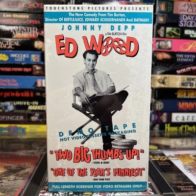 Ed Wood 1994 VHS New Full Length Demo Screener Promo Copy Johnny Depp Tim Burton - Image 1 of 4