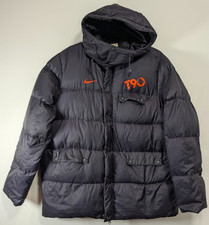 Nike T90 Puffer Jacket Men 2XL Black Warm Winter Hooded Heavy Coat Total 90