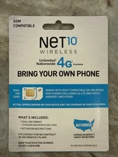 Net10 Wireless Bring Your Own Phone Activation Kit - NEW