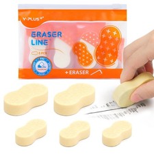 Erasers for Kids Hipolymer Pencil Erasers School Supplies 6 Pcs White