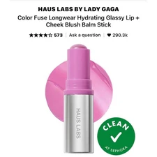 New in Box Haus Labs by Lady Gaga Lip & Cheek Blush Balm Stick Glassy Lilac