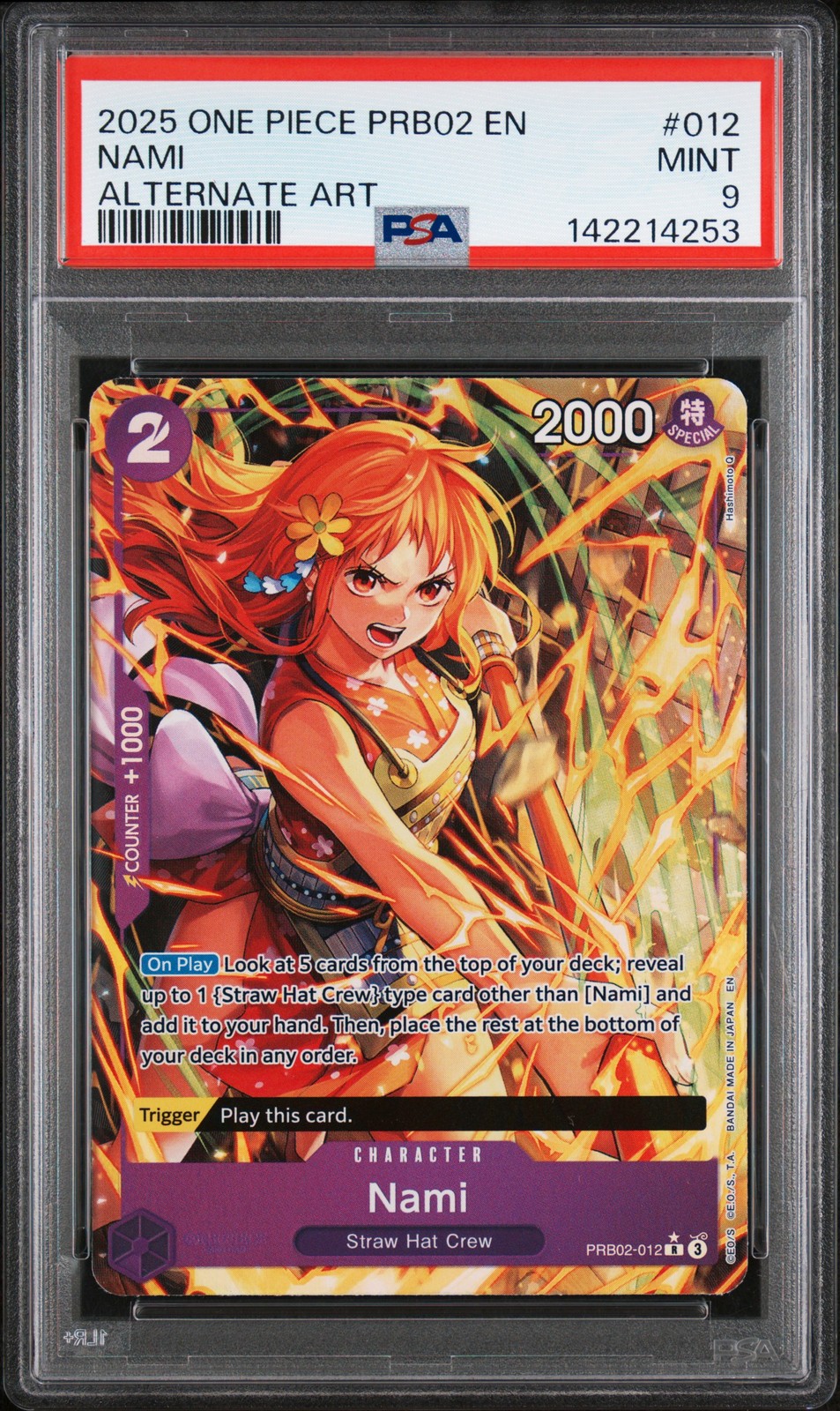 2025 ONE PIECE PRB02-PREMIUM BOOSTER -ONE PIECE CARD THE BEST- VOL.2 NAMI PSA 9