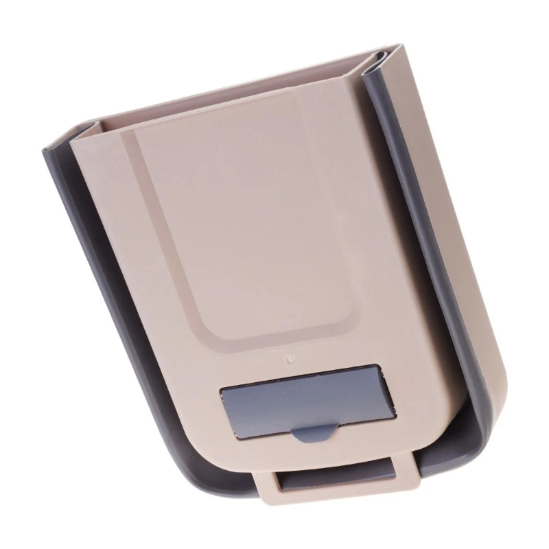 Bathroom Trash Can Folding Garbage Bin Wall Mounted Kitchen Toilet Wastebasket - Image 2 of 4