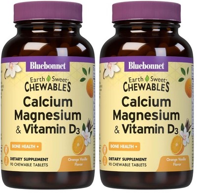 BlueBonnet Nutrition Calcium Magnesium Plus Vitamin D3 Earthsweet, Bone Health &