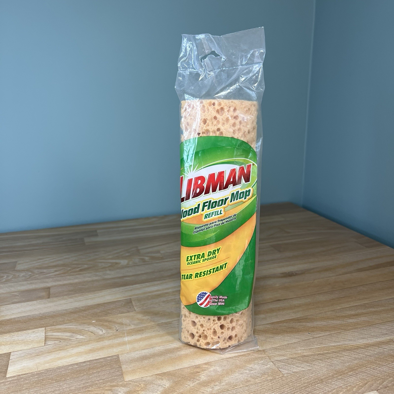 NEW Libman Wood Floor Mop Refill Extra Dry Oceanic Sponge Te