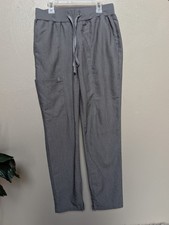 Fabletics Feel Good Performance Women's Scrub Pants, Size Small, Grey
