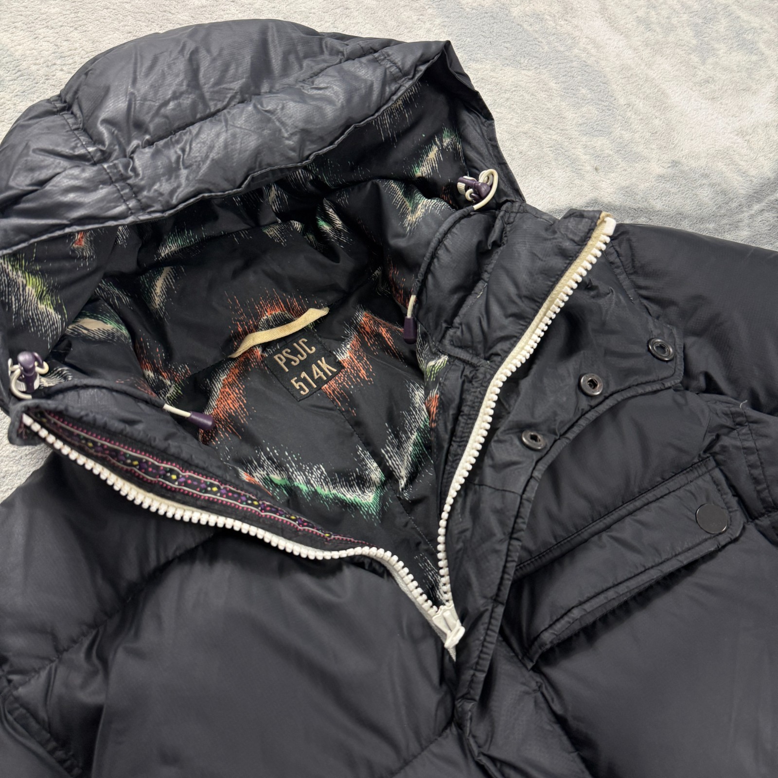 Vintage Paul Smith Jeans Collection Goose Down Fill Black Sz Small Puffer Jacket image 4