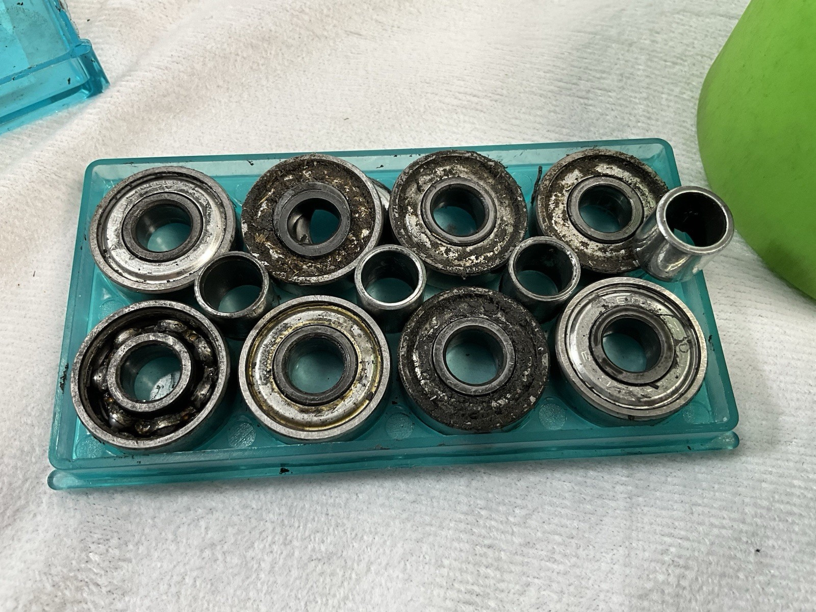 Skate Board Used Parts Z Roller Z Smooth 4 Wheels 1 Truck Z Flex Bearings As Is