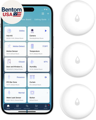 Water Leak Sensor 3 Pack, Zigbee Wireless Water Leak Detector for Alarm System a