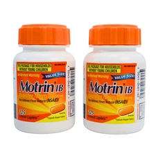 2PK Motrin IB Ibuprofen 200mg Fast-Acting Pain Reliever 225 Tablets EXP 01/2026+