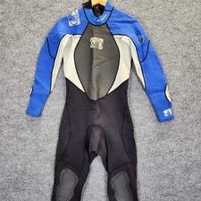 Body Glove Method Wetsuit Mens Medium 3/2mm Full Suit Surf Dive Blue Black Gray