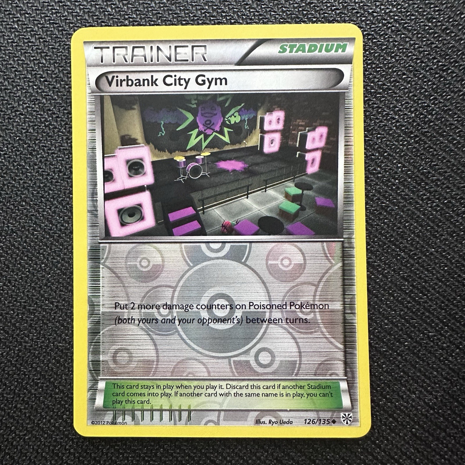 Virbank City Gym 126/135 Reverse Holo Uncommon Plasma Storm Pokemon TCG LP 2012