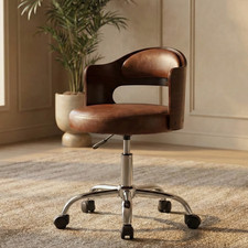 Eames Style Walnut Vintage Style Swivel brown Office Desk Chair