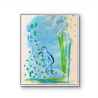 Abstract  Acrylic Art Original Art 11x14 on Paper Painting