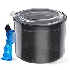 Denture Case, Bath Cup with Brush, Container Cups for Black