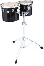 Ludwig Single-headed Concert Tom Set - 10 inches and 12 inches, Black Cortex