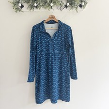 Title Nine Getaway Dress blue Venetian Medium Long Sleeve Quarter Zip O6633