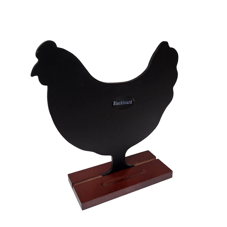 Black Rooster Chalkboard Message Board Wall-Mount Standing Erasable Memo Boards - Image 2 of 4
