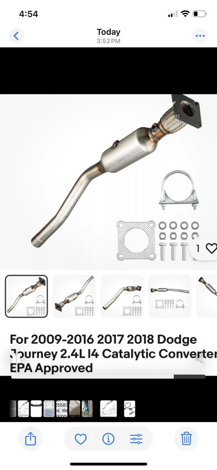 Catalytic Converter Eastern Mfg 20411 With Two O2 Sensor - Image 2 of 2