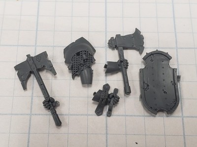 AOS Maggotkin of Nurgle Bits Rotsword Ruined Axes Shield #81