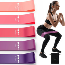 Resistance Bands for Working Out, 5-Pack Elastic Exercise Bands for Strength Tra