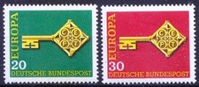 Germany, Federal Republic 1968 MNH 2v, Europa (C.E.P.T.) Key