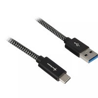 Sharkoon Usb 3.2 Gen 2 Kabel, USB-A Stecker > USB-C Stecker Schwarz/Grau, 0,5 Me