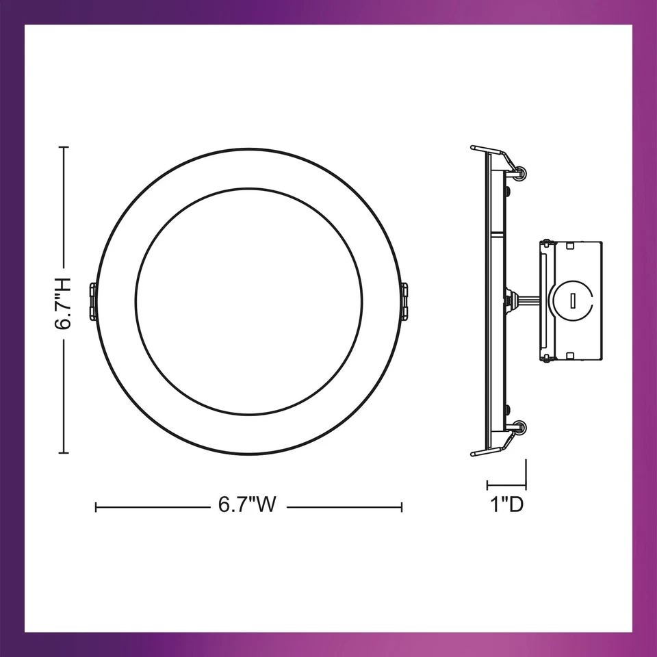 PHILIPS 60W Slim 6-inch Canless Downlight 12-Pack Selectable White Multi-CCT ... - Image 2 of 4