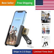 Motorcycle Phone Mount, 1S Quick Release Anti Shake Motorbike Phone Holder fo...