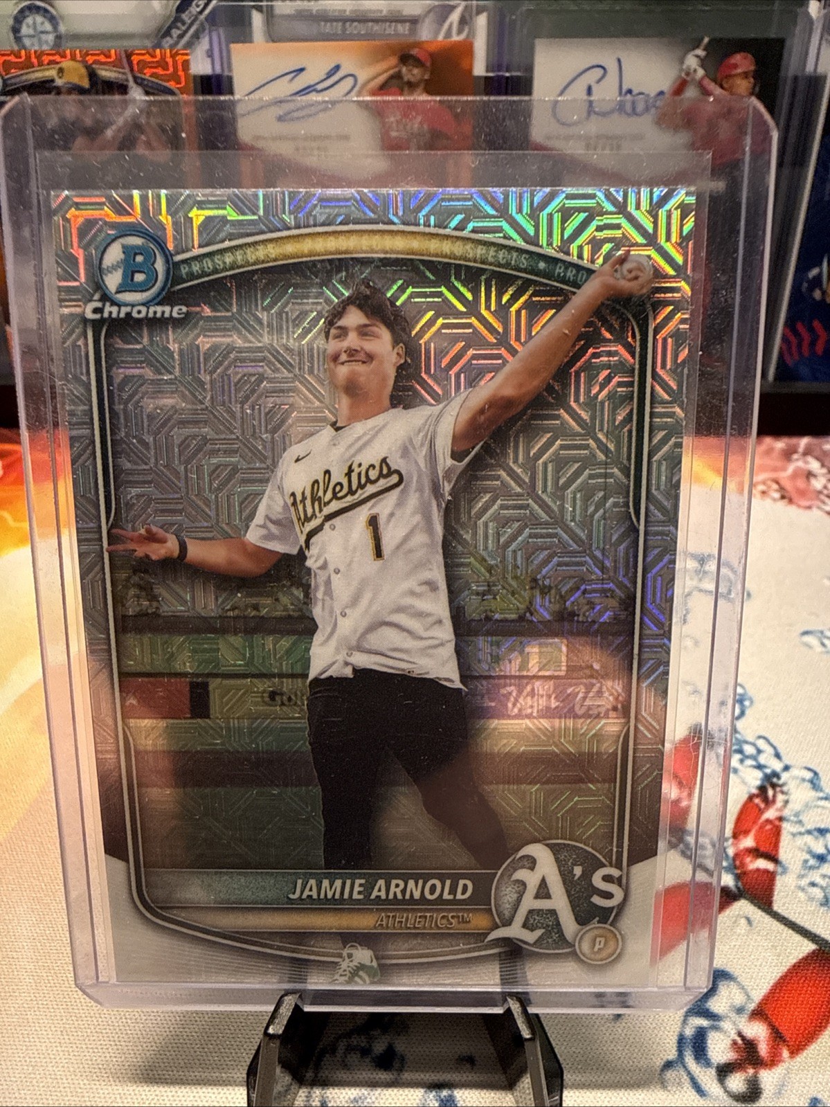 2025 Bowman Draft - Chrome Image Variation Jamie Arnold #BDC-30 Mojo Refractor
