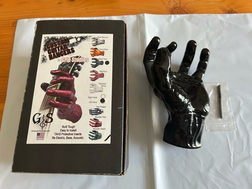 Get A Grip “Black Pearl” Left Hand Wall Guitar Hanger Shiny Black Custom
