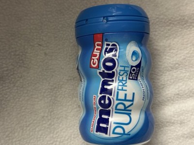 (4 Pk)Mentos Pure Fresh Sugar-Free Chewing Gum with Xylitol,Fresh Mint,(50 Psc)