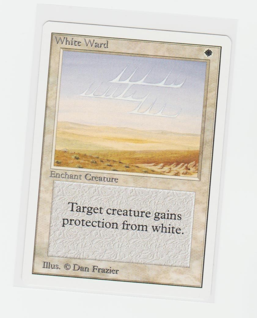 Magic the Gathering ~ MTG ~ 1x White Ward ~ Unlimited ~  M/NM