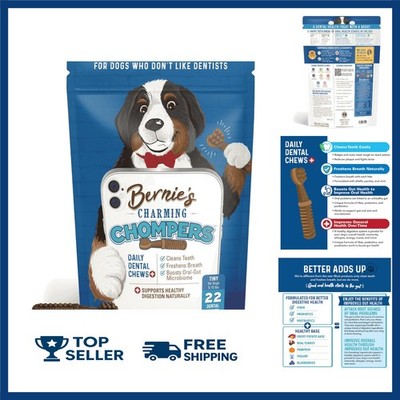 Bernie's Charming Chompers - Daily Dental Chews for Dogs 6 Ounce (Pack of 1)