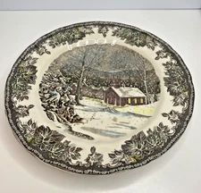 3 Johnson Brothers Friendly Village England School House Dinner Plates 9 3/4"