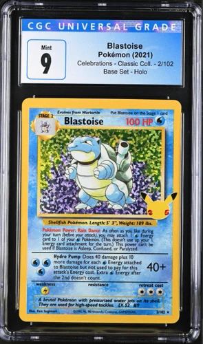 2021 POKEMON CELEBRATIONS CLASSIC COLLECTION #2 BLASTOISE-HOLO CGC 9 MINT