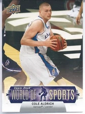 2011 Upper Deck World Of Sports COLE ALDRICH Jayhawks Thunder Rockets NY Knicks