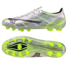 Mizuno ALPHA 2 JAPAN P1GA256009 White Black Iridescent Soccer Cleats Made in Jap